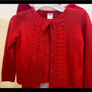 5T red Gymboree Angora blend cardigan
